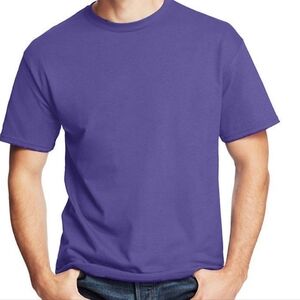 Hanes Vibrant Purple Short Sleeve Tee